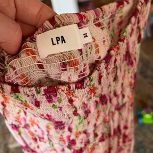 LPA maxi peach floral dress. Size medium